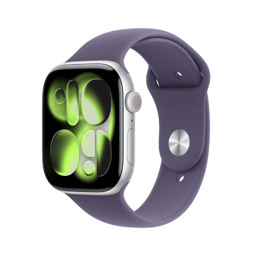 Apple Watch Series 11 GPS, 46mm, Sport Band "Purple Fog", M/L, Silver Aluminium